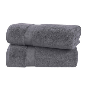 Zero-Twist Cotton Solid Soft Absorbent 2 Piece Bath Sheet Set - Bath Sheets by Superior