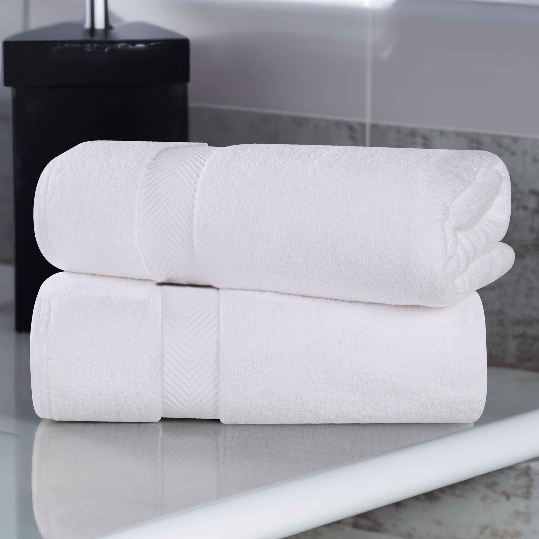 Zero-Twist Cotton Solid Soft Absorbent 2 Piece Bath Sheet Set - Bath Sheets by Superior