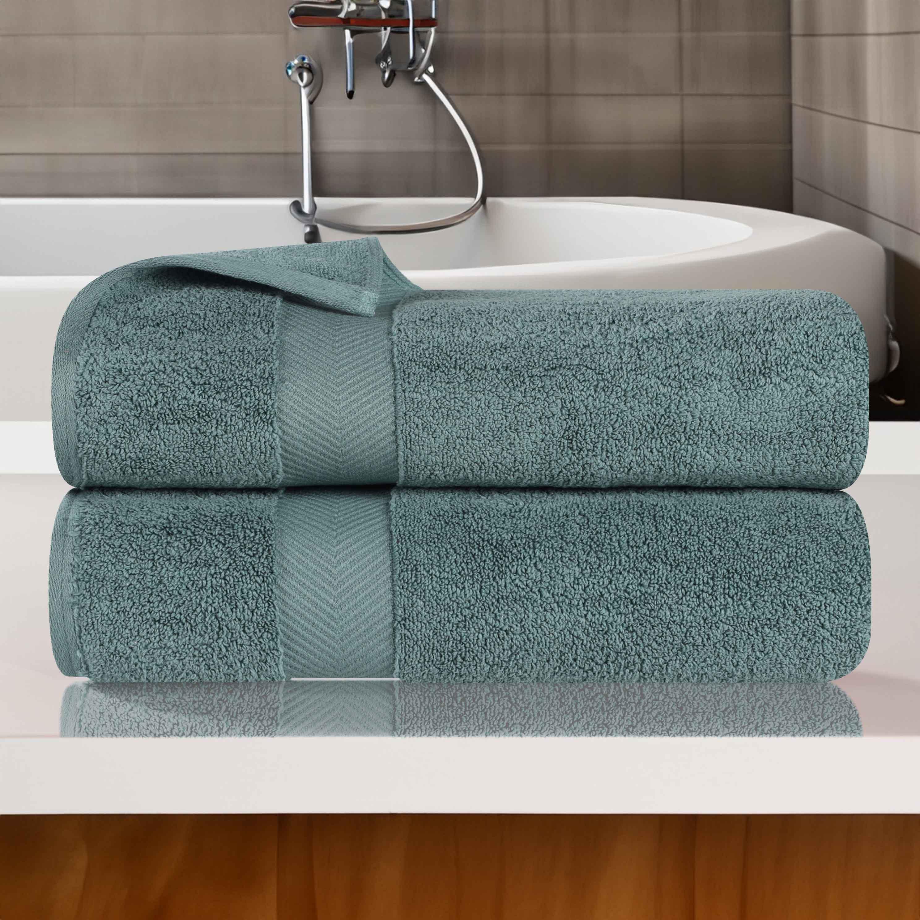 Zero Twist Cotton Ultra-Soft Absorbent 2 Piece Bath Towel Set - Bath Towel by Superior