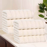 Zuma Zero Twist Cotton Medium Weight Absorbent Hand Towels, Set of 6 - Hand Towel by Superior