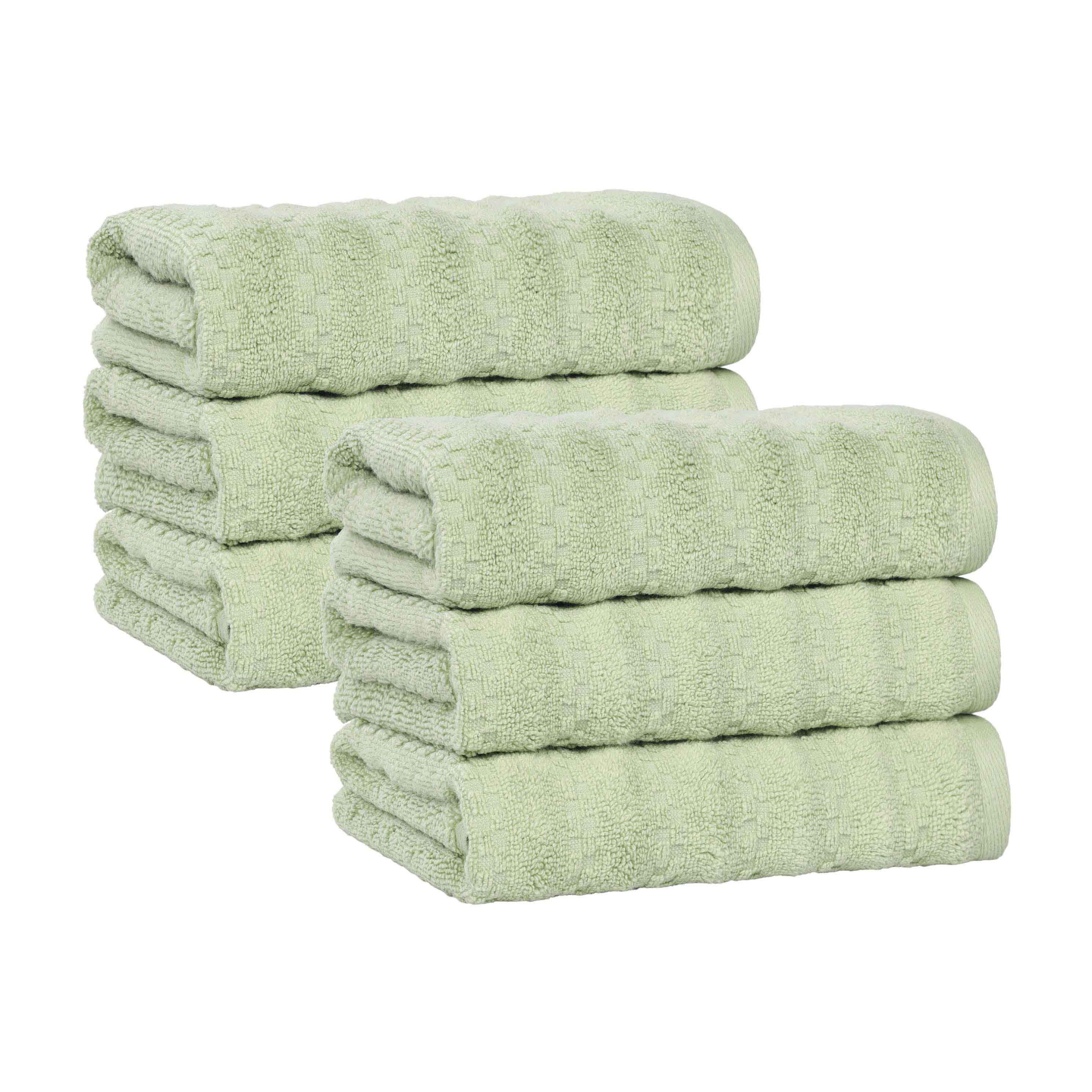 Zuma Zero Twist Cotton Medium Weight Absorbent Hand Towels, Set of 6 - Hand Towel by Superior