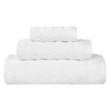 Zuma Zero Twist Cotton Medium Weight Waffle Stripes 3 Piece Towel Set - Towel Set by Superior