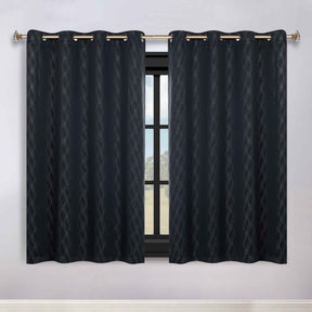 Zuri Textured Waves Room Darkening Blackout Curtains, Set of 2 - Blackout Curtains by Superior