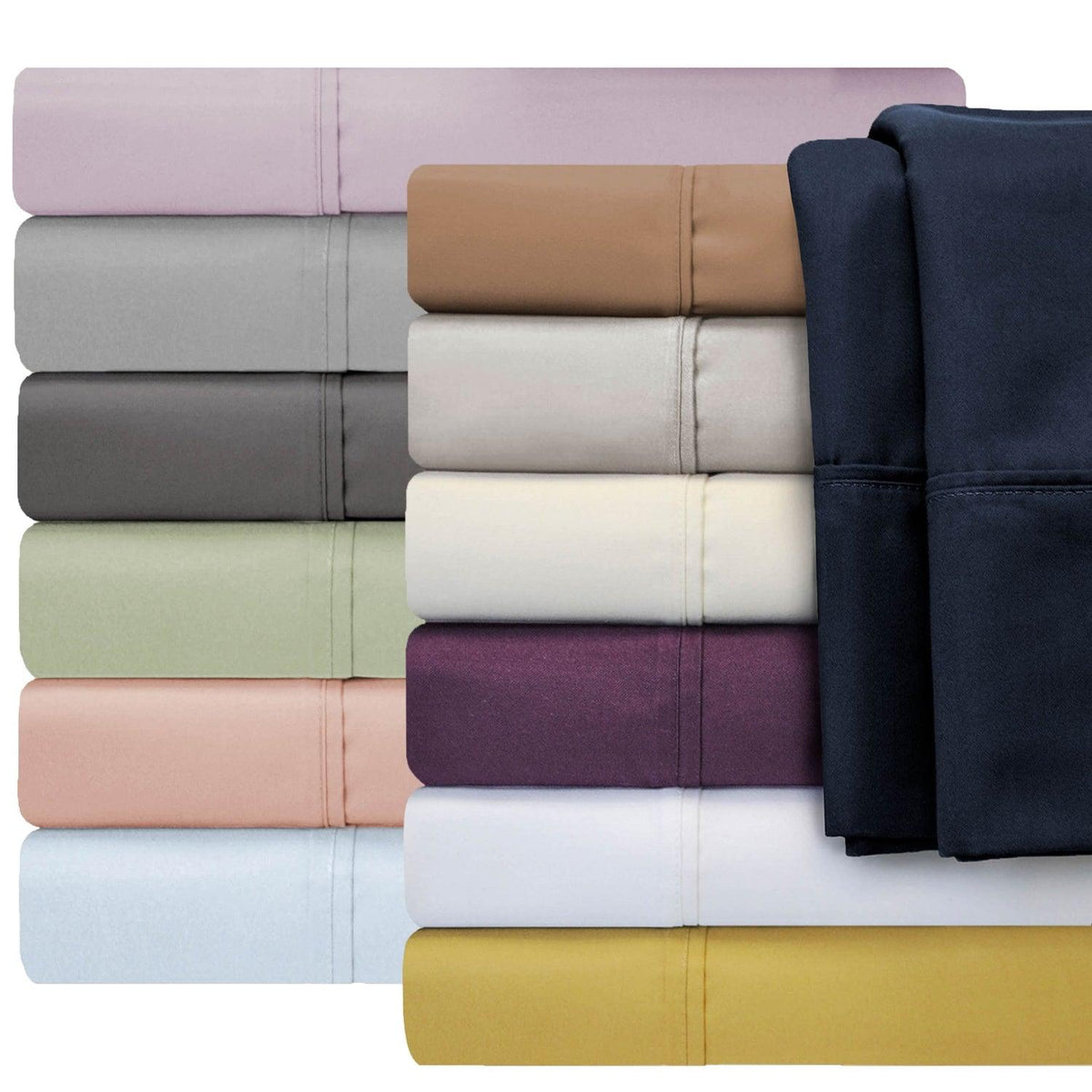 1000 Thread Count Cotton Blend Solid Deep Pocket Bed Sheet Set - Sheet Set by Superior