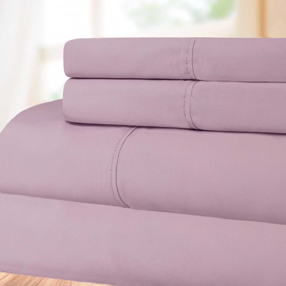 100% Cotton Percale 300 Thread Count Solid Deep Pocket Sheet Set - Sheet Set by Superior