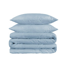 1200 Thread Count Egyptian Solid Cotton Duvet Cover Set - LightBlue