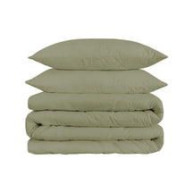 1200 Thread Count Egyptian Solid Cotton Duvet Cover Set - Sage