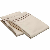 2 Embroidered Line Egyptian Cotton 2-Piece Pillowcase Set - by Superior