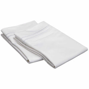 2 Embroidered Line Egyptian Cotton 2-Piece Pillowcase Set - by Superior