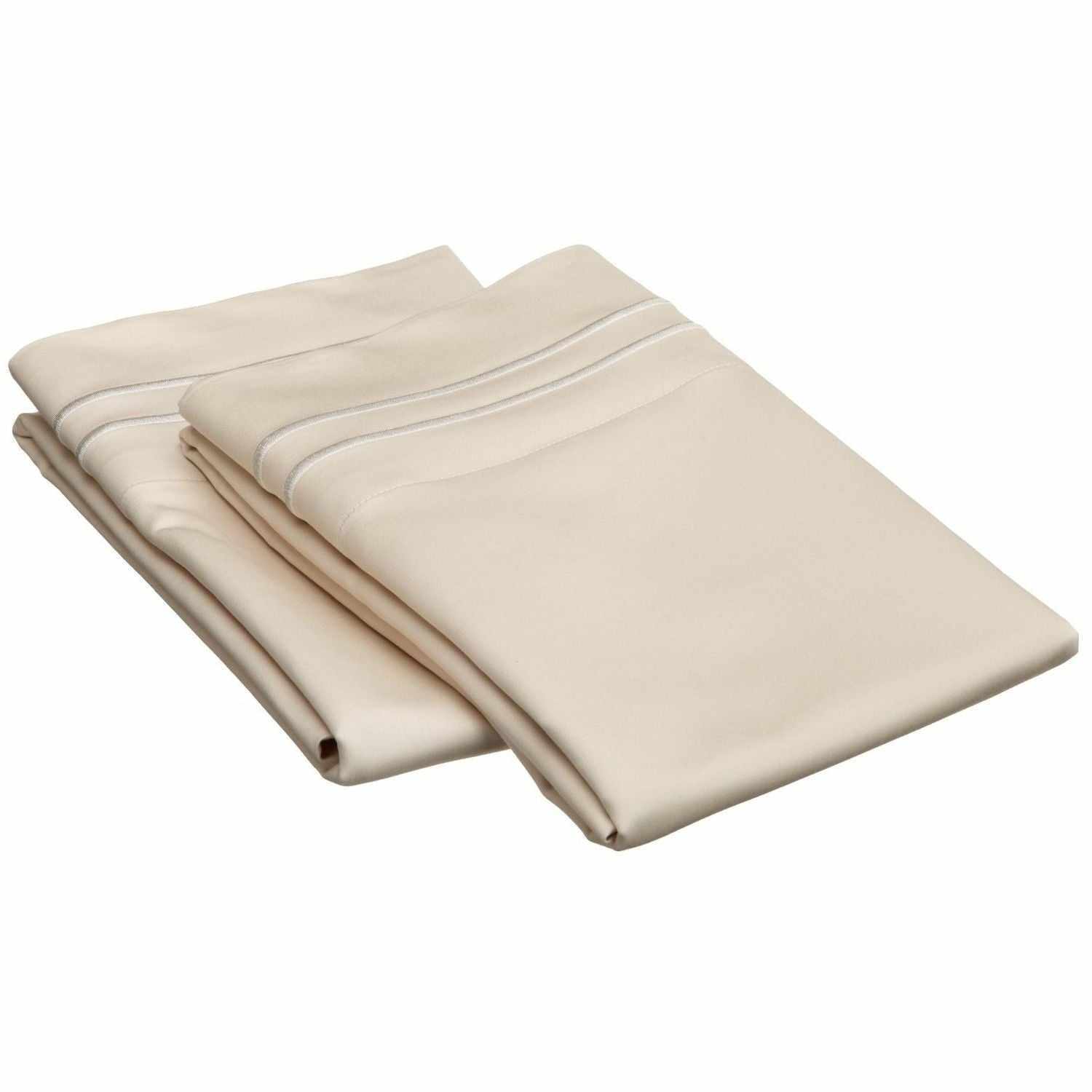 2 Embroidered Line Egyptian Cotton 2-Piece Pillowcase Set - by Superior