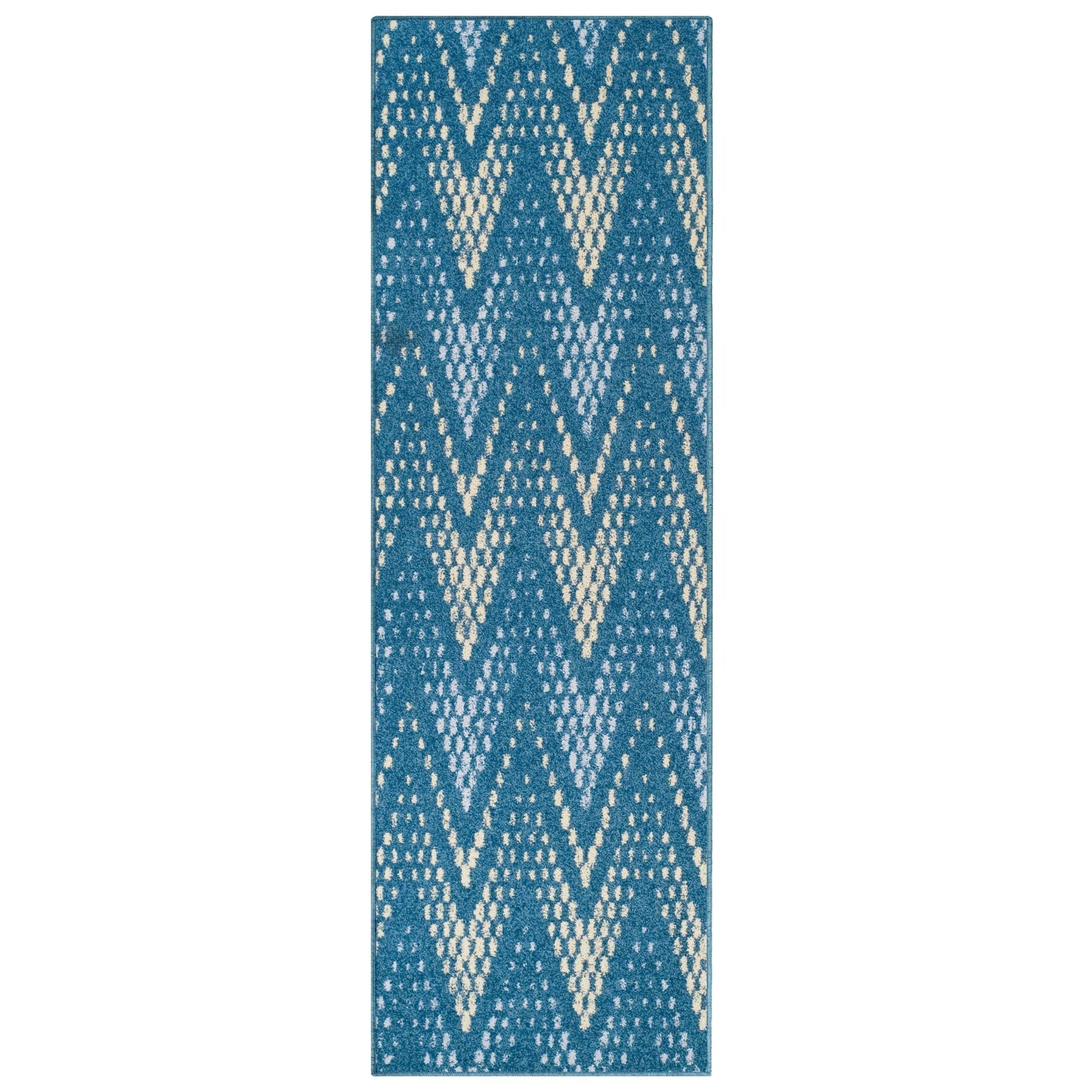 Arete Modern Ombre Chevron Area Rug or Runner Rug - Blue