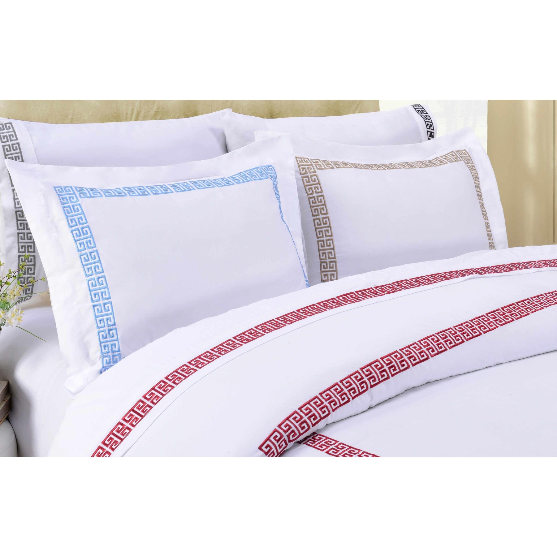 200 thread Count Kendell Embroidered Cotton Deep Pocket Sheet Set - by Superior