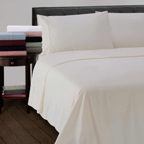 300 Thread Count Cotton Wrinkle Resistant Deep Pocket Solid Sheet Set - by Superior