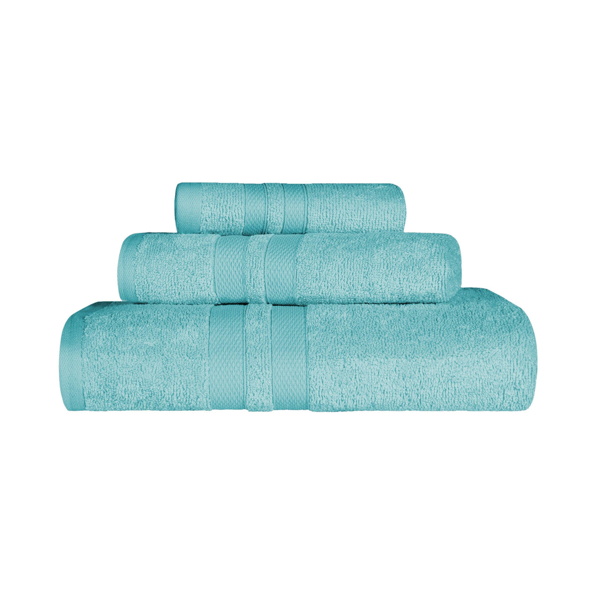 Ultra Soft Cotton Absorbent Solid Assorted 3 Piece Towel Set - Towel Set by Superior - Superior 