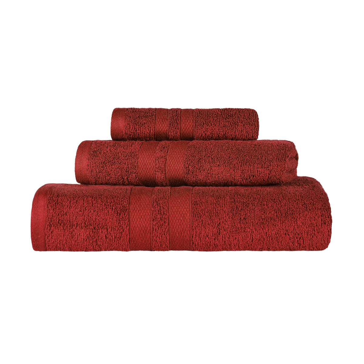 Ultra Soft Cotton Absorbent Solid Assorted 3 Piece Towel Set - Towel Set by Superior - Superior 