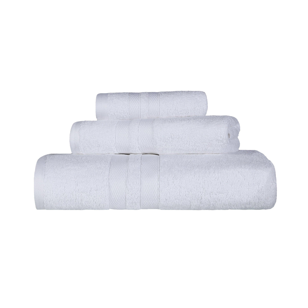 Ultra Soft Cotton Absorbent Solid Assorted 3 Piece Towel Set - Towel Set by Superior - Superior 