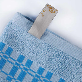 Larissa Geometric Embroidered Cotton 4 Piece Bath Towel Set - Bath Towel by Superior - Superior 