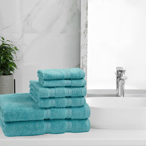 Collections Etc Zero Twist Luxury Bath Towel Set, Hotel Quality Style - Set  of 6 for Bathroom, Spa, Travel