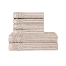 Soho Ribbed Textured Cotton Absorbent Hand and Bath Towel Set - Towel Set by Superior - Superior 