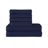 Soho Ribbed Textured Cotton Absorbent Hand and Bath Towel Set - Towel Set by Superior - Superior 