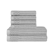 Soho Ribbed Textured Cotton Absorbent Hand and Bath Towel Set - Towel Set by Superior - Superior 