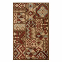 Berlin Aztec Geometric Southwestern Indoor Area Rugs or Runner Rug - Maroon