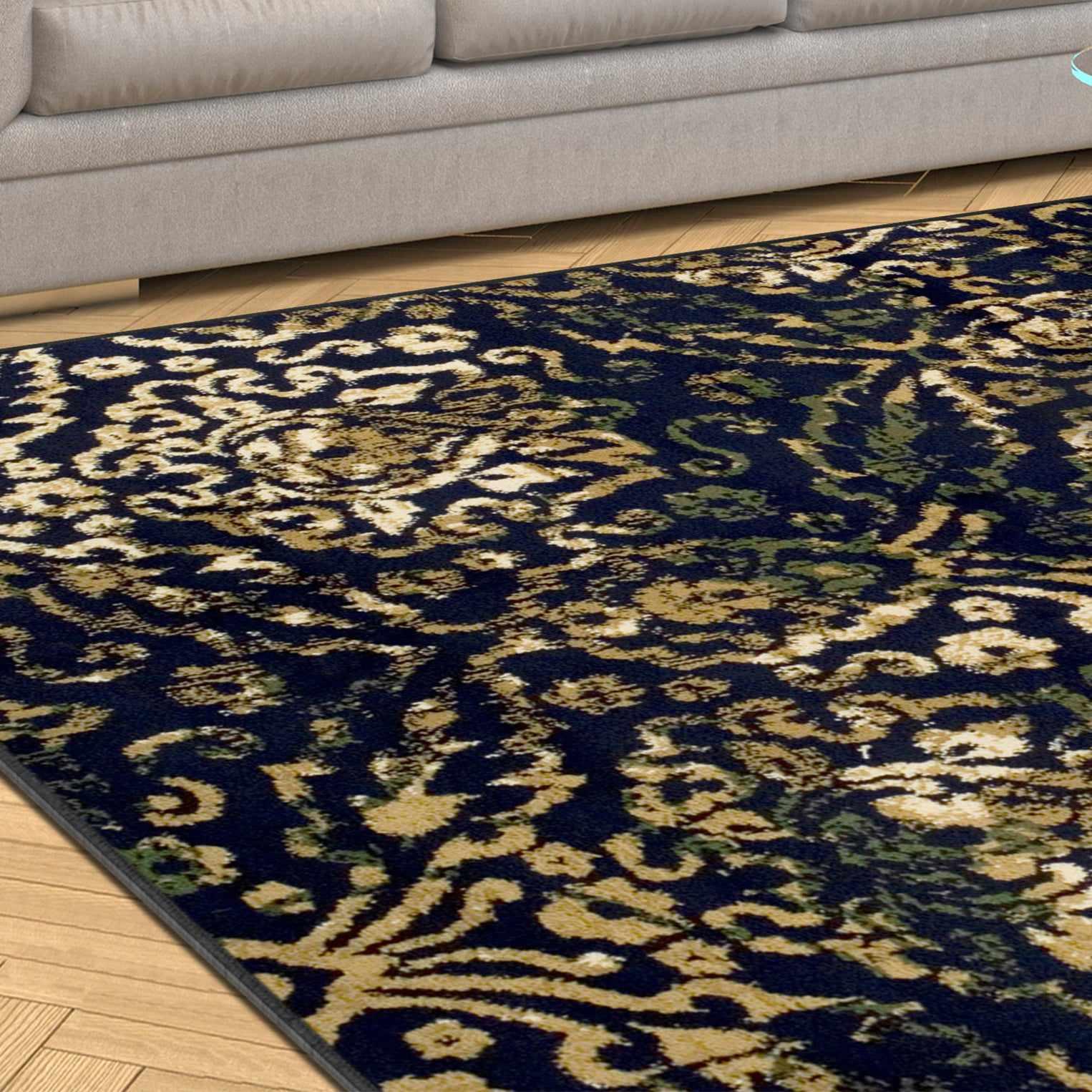 Northman Damask Contemporary Area Rug - by Superior - Superior 