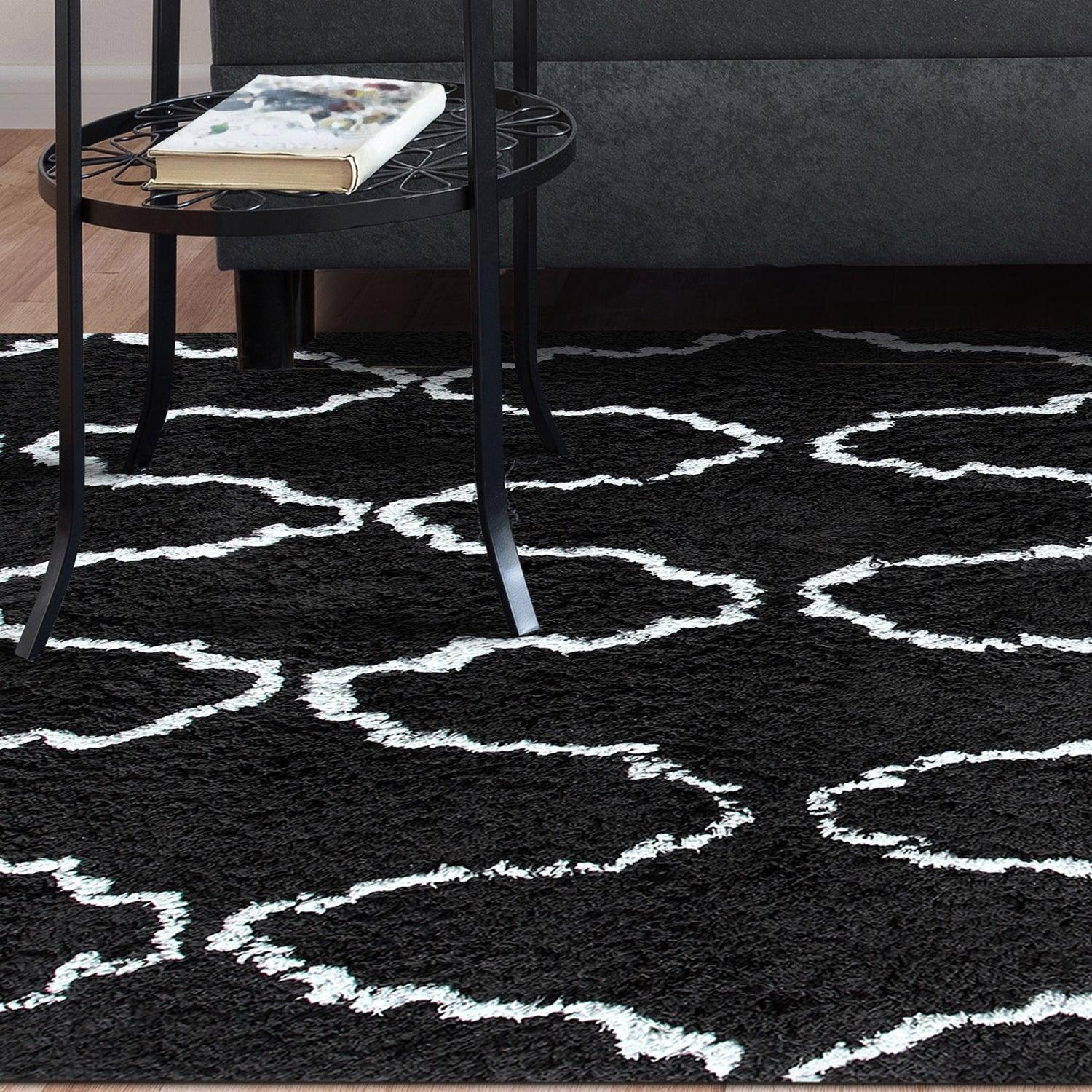 Hand-Tufted Trellis Shag Area Rug - by Superior - Superior 