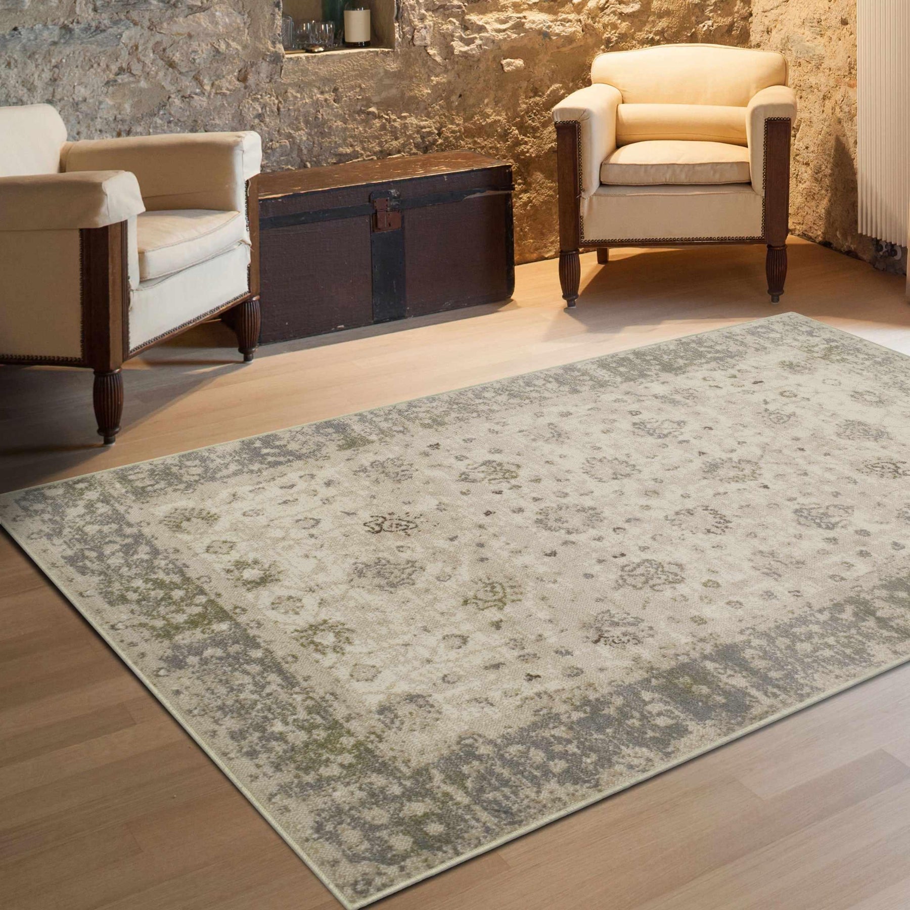 Coventry Distressed Vintage Indoor Area Rug Or Runner Rug - Rugs by Superior - Superior 