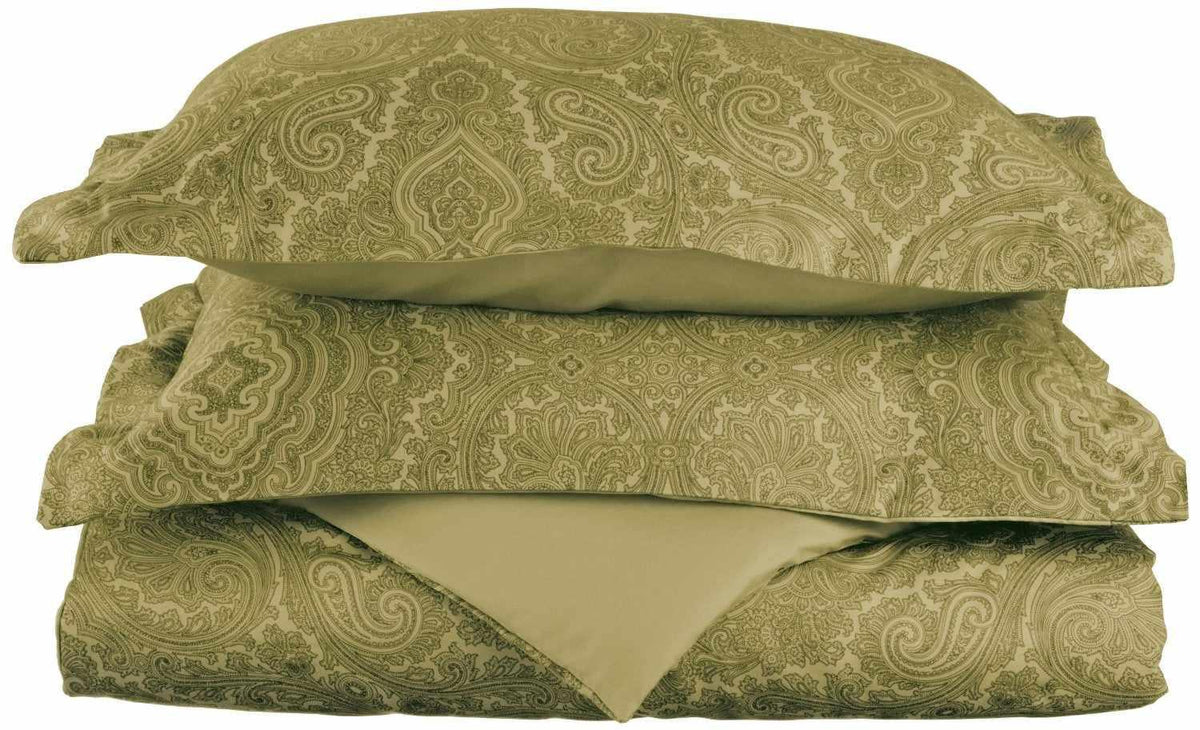 600 Thread Count Cotton Blend Italian Paisley Duvet Cover Set - Duvet Cover Set by Superior