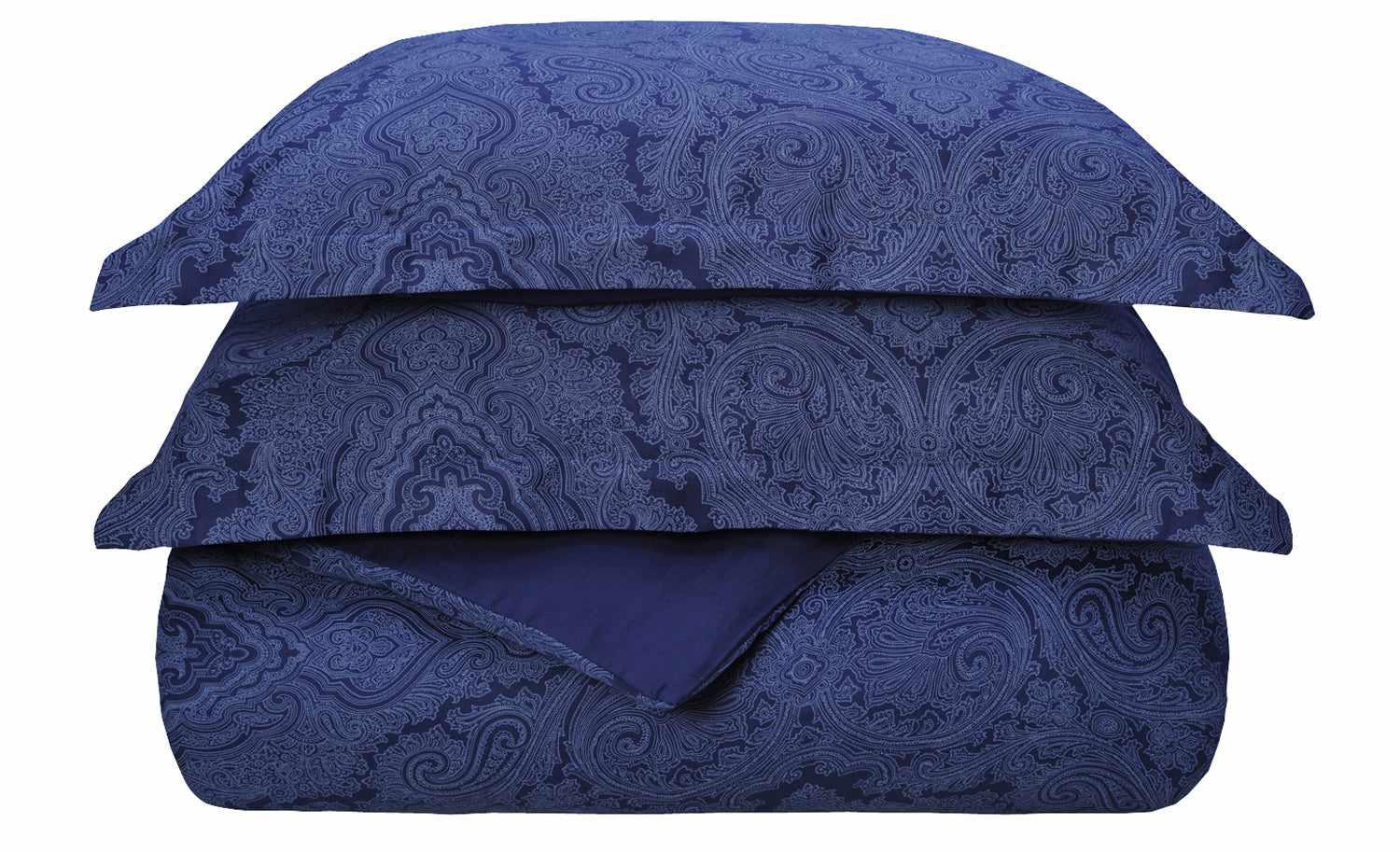 600 Thread Count Cotton Blend Italian Paisley Duvet Cover Set - Duvet Cover Set by Superior