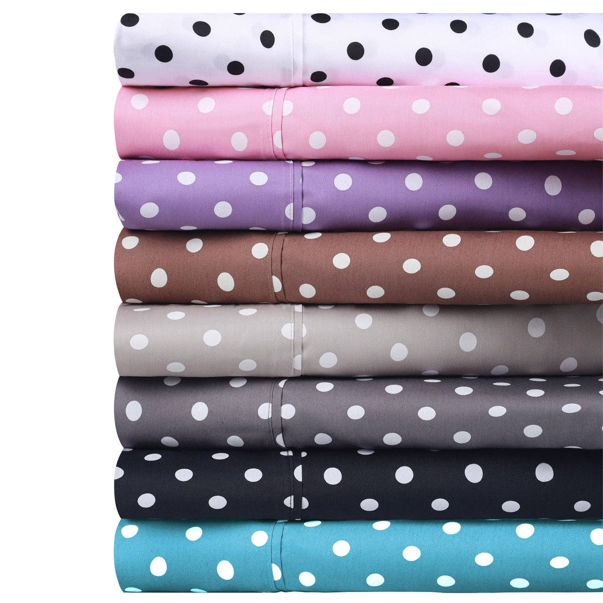 600 Thread Count Cotton Blend Polka Dot Deep Pocket Bed Sheet Set - Sheet Set by Superior