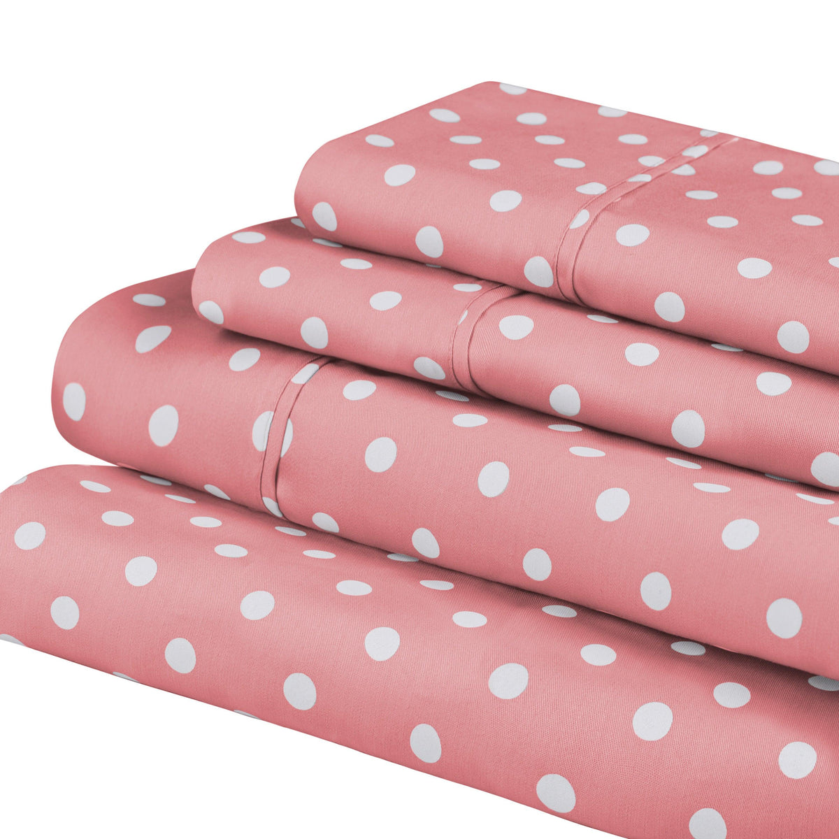 600 Thread Count Cotton Blend Polka Dot Deep Pocket Bed Sheet Set - Sheet Set by Superior