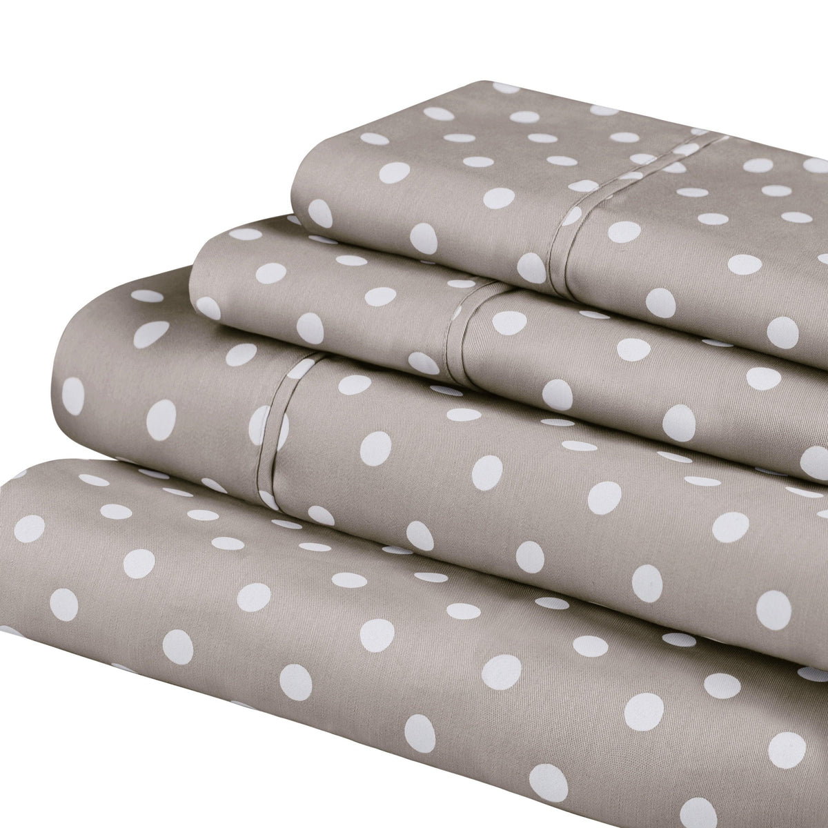 600 Thread Count Cotton Blend Polka Dot Deep Pocket Bed Sheet Set - Sheet Set by Superior