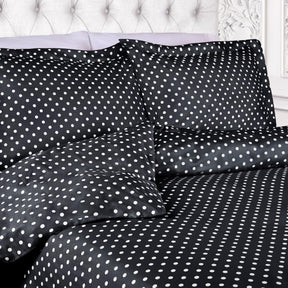 600 Thread Count Cotton Blend Polka Dot Plush Duvet Cover Set - Duvet Cover Set by Superior