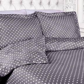 600 Thread Count Cotton Blend Polka Dot Plush Duvet Cover Set - Duvet Cover Set by Superior