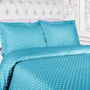 600 Thread Count Cotton Blend Polka Dot Plush Duvet Cover Set - Duvet Cover Set by Superior