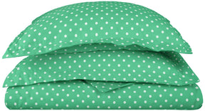 600 Thread Count Cotton Blend Polka Dot Plush Duvet Cover Set - Duvet Cover Set by Superior