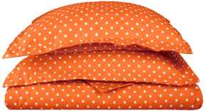 600 Thread Count Cotton Blend Polka Dot Plush Duvet Cover Set - Duvet Cover Set by Superior