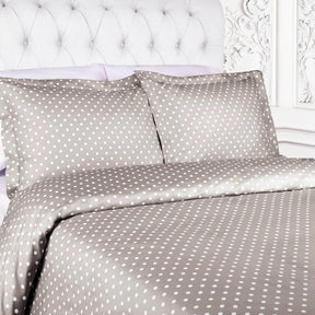 600 Thread Count Cotton Blend Polka Dot Plush Duvet Cover Set - Duvet Cover Set by Superior