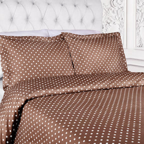 600 Thread Count Cotton Blend Polka Dot Plush Duvet Cover Set - Duvet Cover Set by Superior