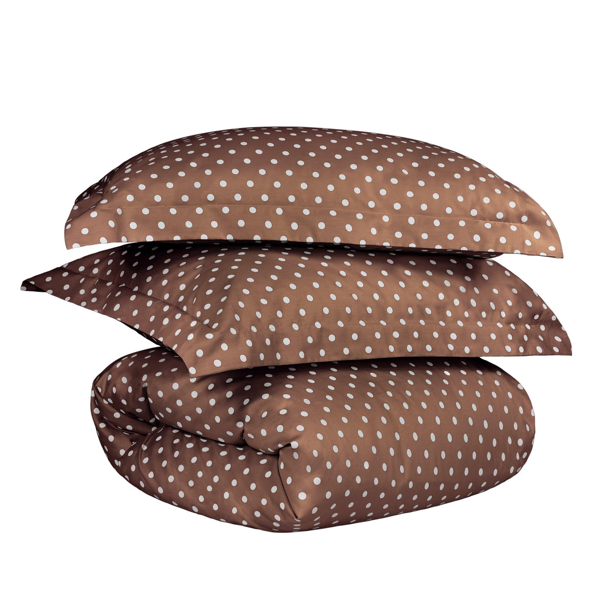 600 Thread Count Cotton Blend Polka Dot Plush Duvet Cover Set - Duvet Cover Set by Superior