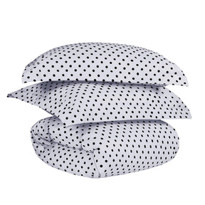 600 Thread Count Cotton Blend Polka Dot Plush Duvet Cover Set - Duvet Cover Set by Superior