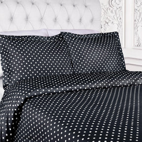 600 Thread Count Cotton Blend Polka Dot Plush Duvet Cover Set - Duvet Cover Set by Superior