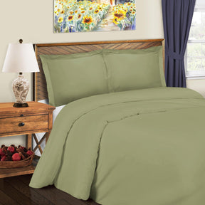 600 Thread Count Cotton Blend Solid Duvet Cover Set - Duvet Cover Set by Superior