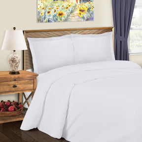 600 Thread Count Cotton Blend Solid Duvet Cover Set - Duvet Cover Set by Superior