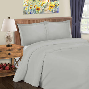 600 Thread Count Cotton Blend Solid Duvet Cover Set - Duvet Cover Set by Superior