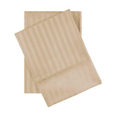 Egyptian Cotton 600 Thread Count Striped Pillowcase Set - Beige