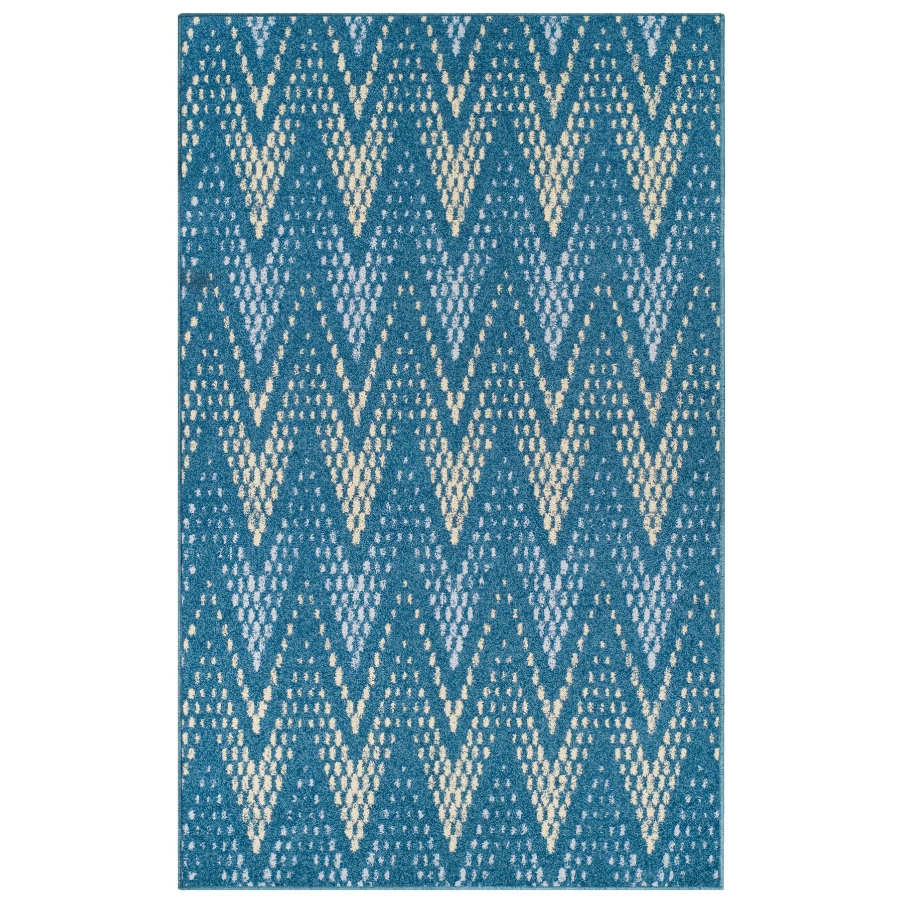 Arete Modern Ombre Chevron Area Rug or Runner Rug - Blue