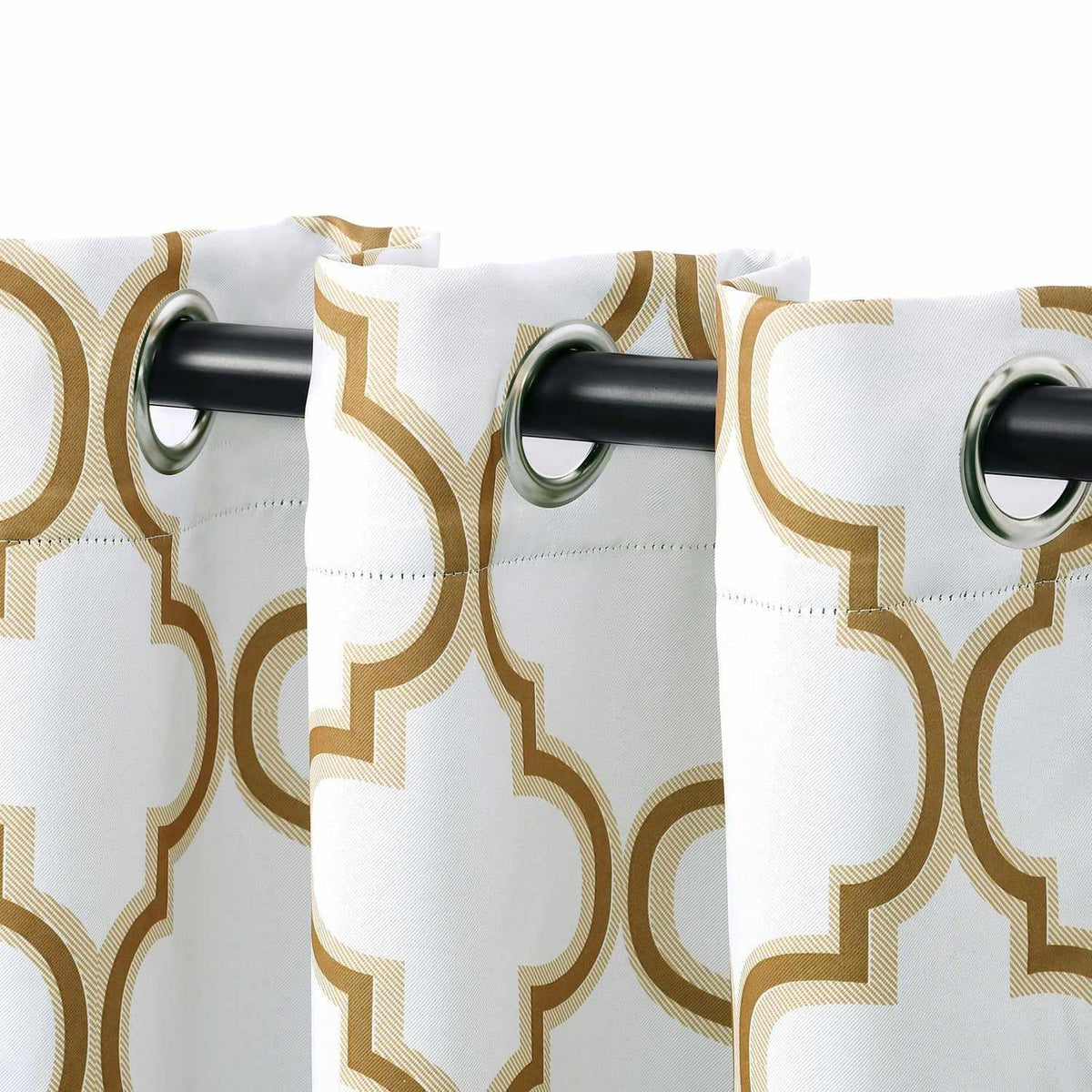 Blackout Modern Printed Bohemian Trellis Grommet Curtain Panel Set - Blackout Curtains by Superior - Superior 